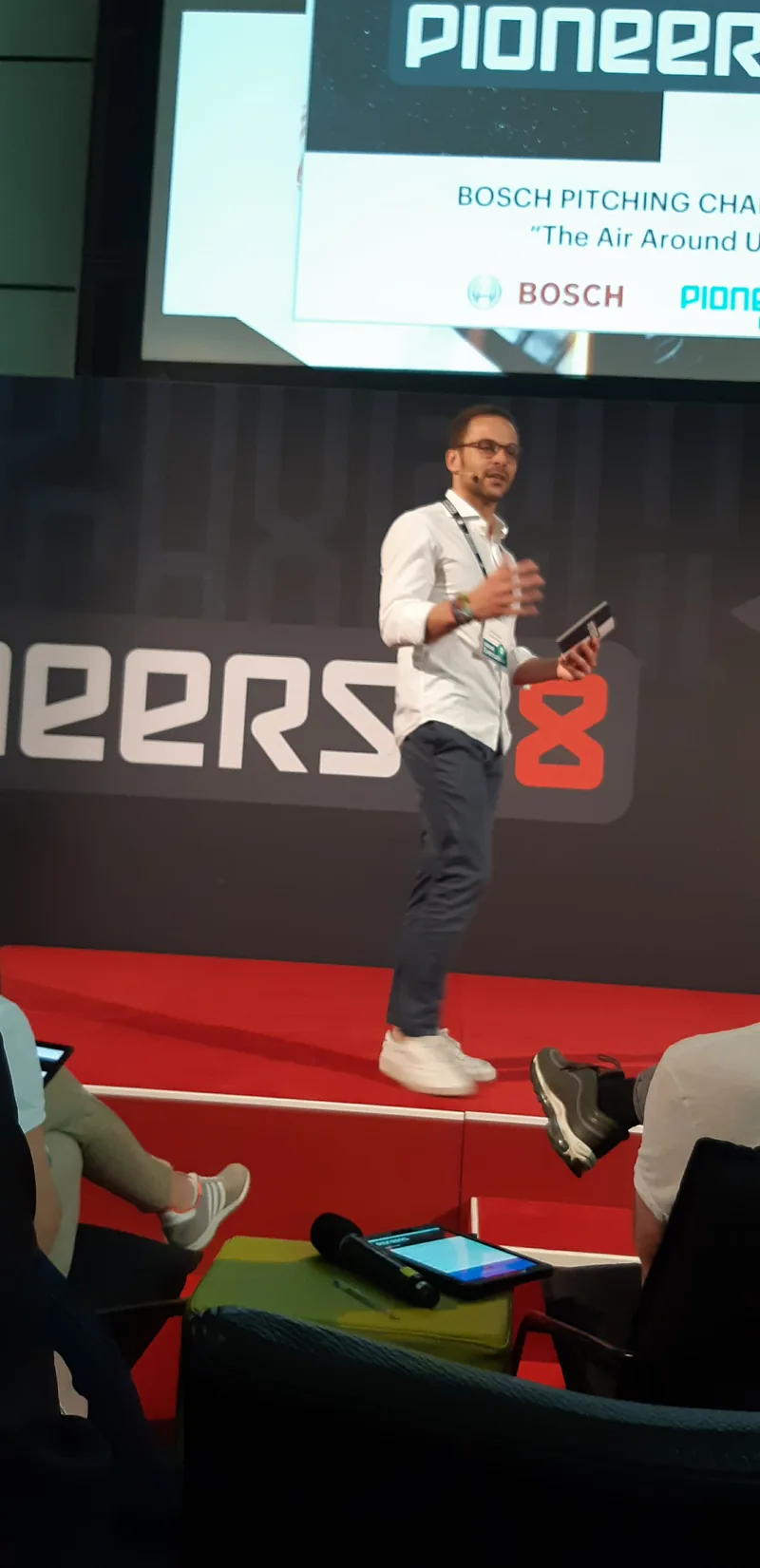 Francesco Rubino en el evento de innovación de Bosch