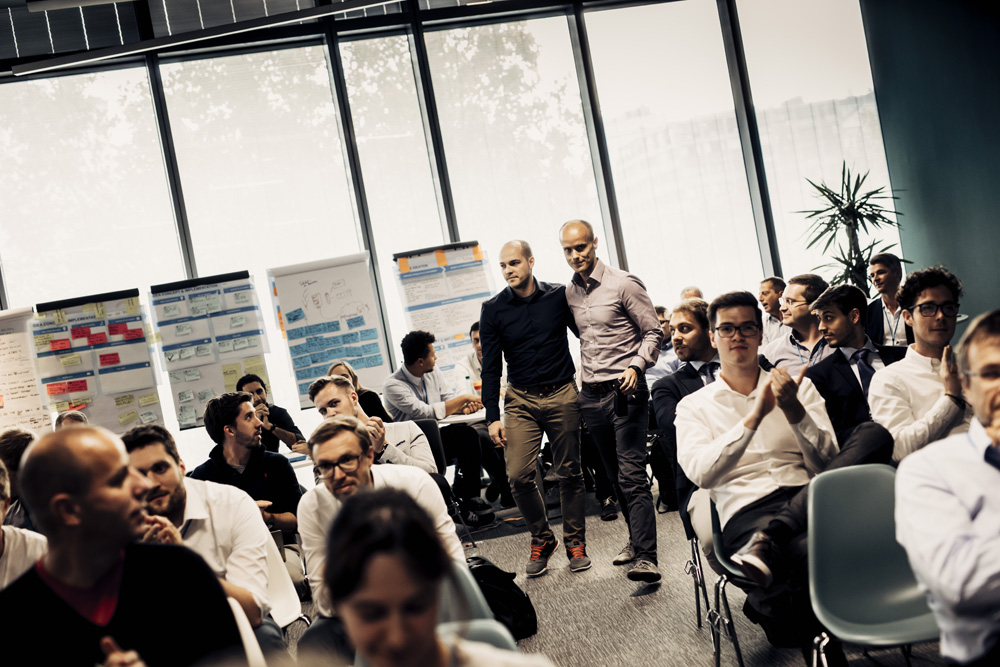 Francesco Rubino en el hackathon de Greiner